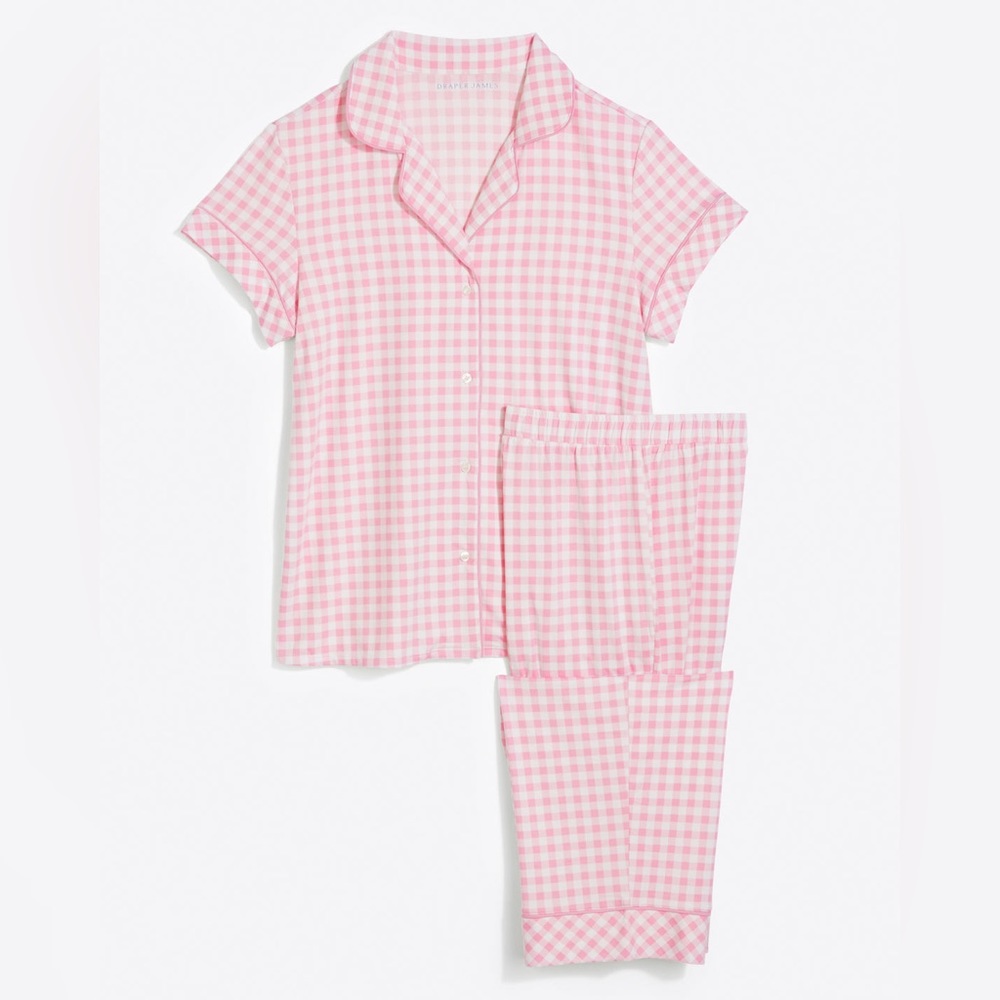 SOLD Draper James Linda Pajama Set in Light Pink Gingham